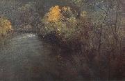 Penleigh boyd Wattle on the Yarra oil painting artist